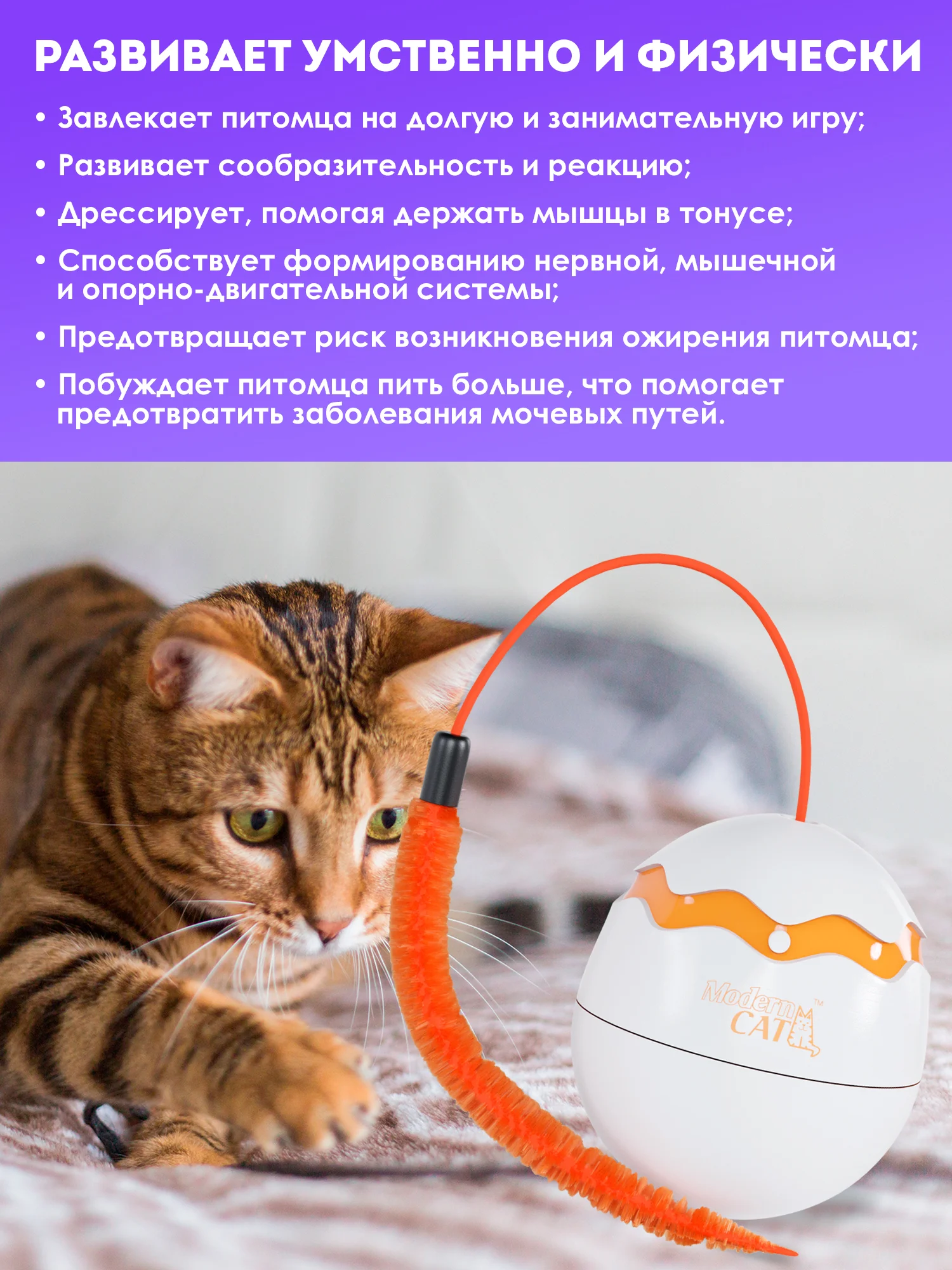 Оранжевый интерактивная игрушка дразнилка для кошек Яйцо Динозавра. Удочка с пером для котят