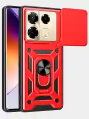 Красный чехол противоударный armors для Infinix Note 40 Pro 4G и Note 40 Pro Plus с защитой камеры