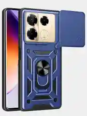 Темно-синий чехол противоударный armors для Infinix Note 40 Pro 4G и Note 40 Pro Plus с защитой камеры
