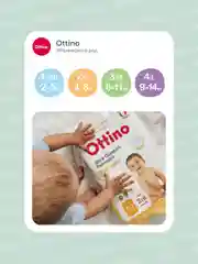 Подгузники на липучках Ottino, размер NB, 2-5 кг, 18 шт./уп