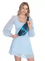 Лазурный поясная сумка-бананка, через плечо
