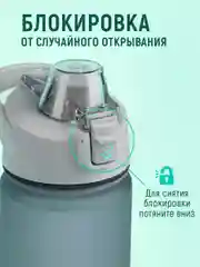 Спортивная бутылка для воды с трубочкой, 750 мл, Peakvil