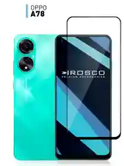 Прозрачный 1-2шт стекло для Oppo A78 защитное ROSCO прозрачное с олеофобным покрытием и чёрной рамкой
