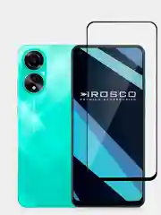 Прозрачный 1-2шт стекло для Oppo A78 защитное ROSCO прозрачное с олеофобным покрытием и чёрной рамкой