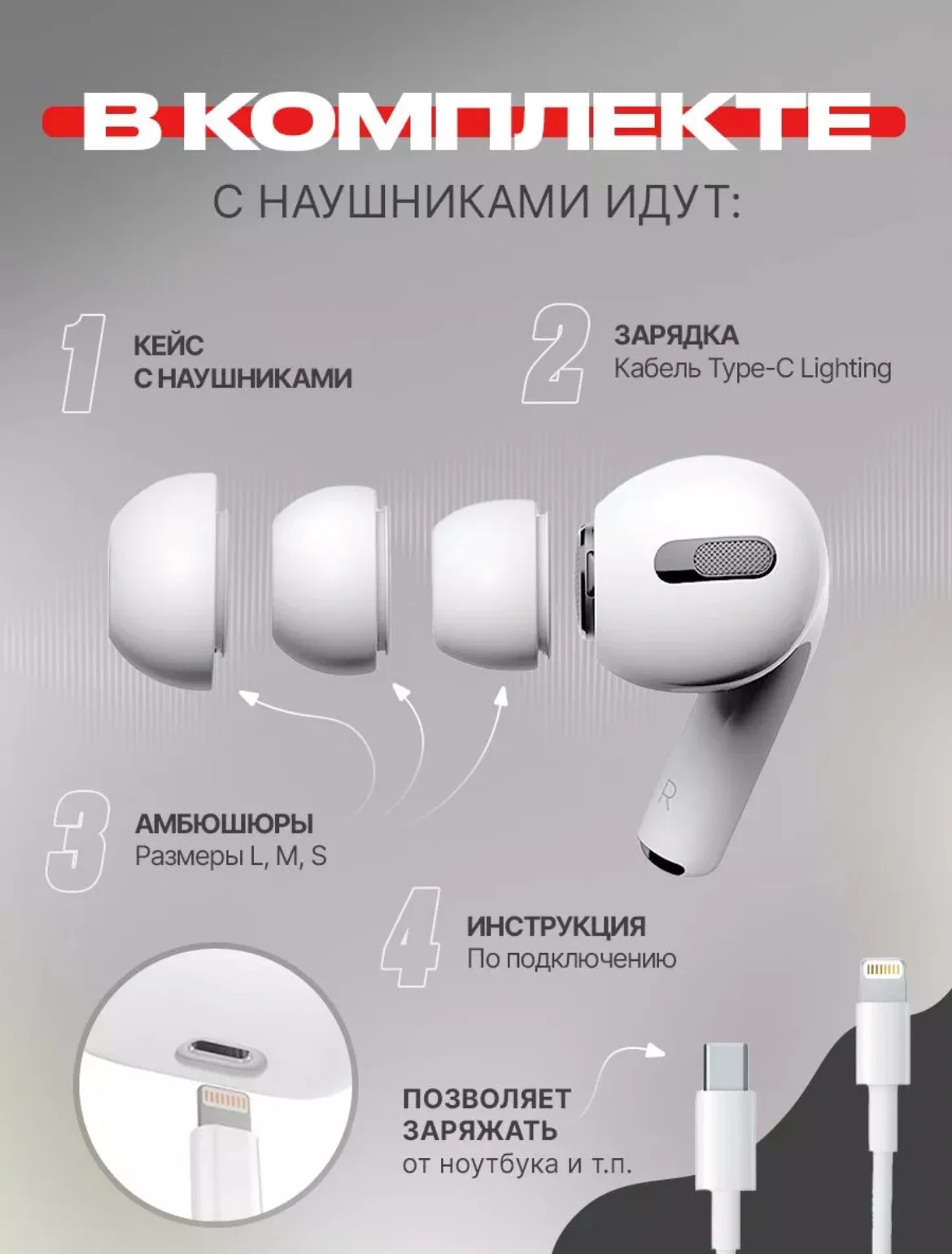 Белый беспроводные наушники APods Pro, гарантия 6 месяцев