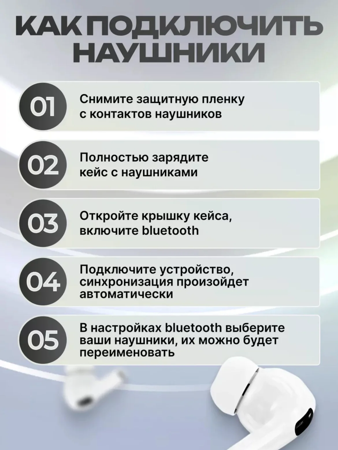 Белый беспроводные наушники AiPods Pro3 Z50, с экраном на кейсе