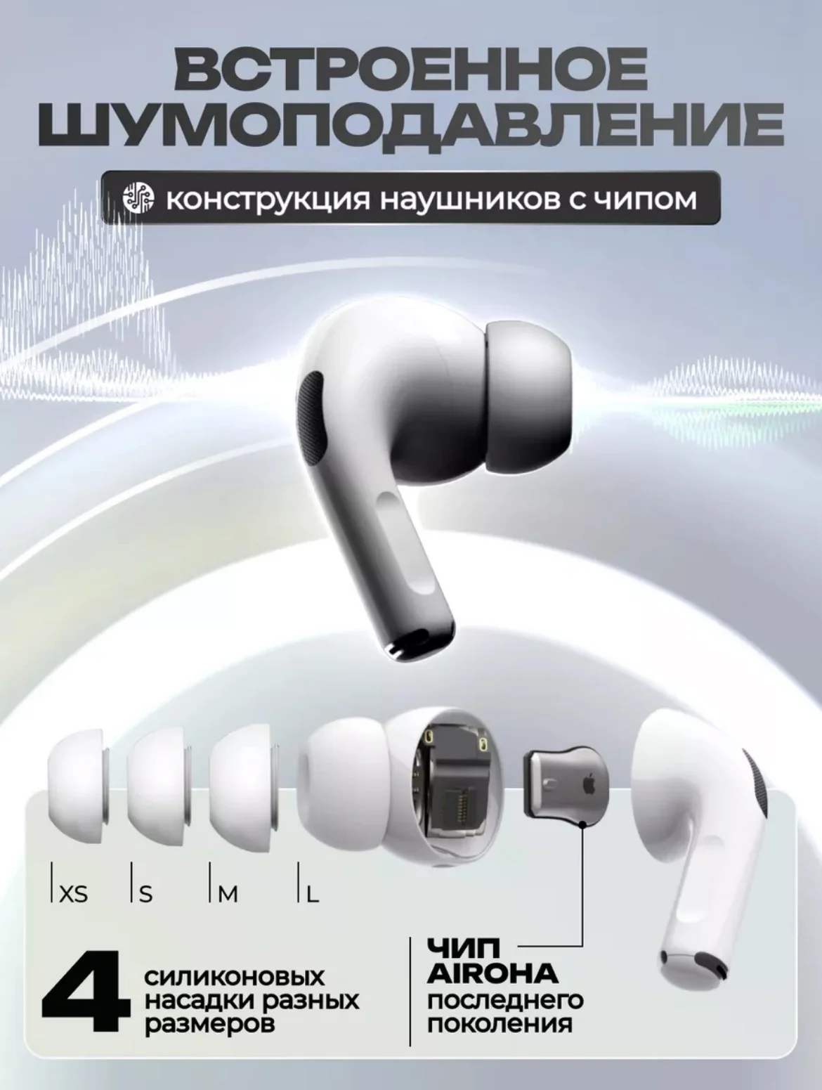 Белый беспроводные наушники AiPods Pro3 Z50, с экраном на кейсе