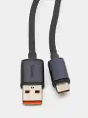 Черный кабель зарядный USB/Type-C Baseus Crystal Shine Series с быстрой зарядкой