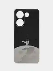 Серебряный чехол на Tecno Camon 20/20 Pro 4G (Текно Камон 20/20 Про 4G), с рисунком, защита камеры