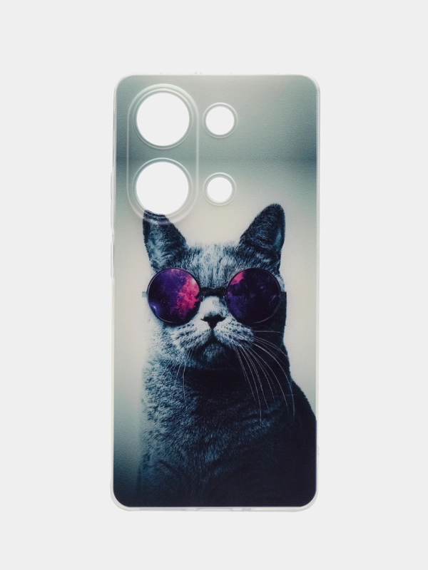 Чехол на Xiaomi Redmi Note 13 Pro 4G/Poco M6 Pro 4G, прозрачный, с рисунком, защита камеры
