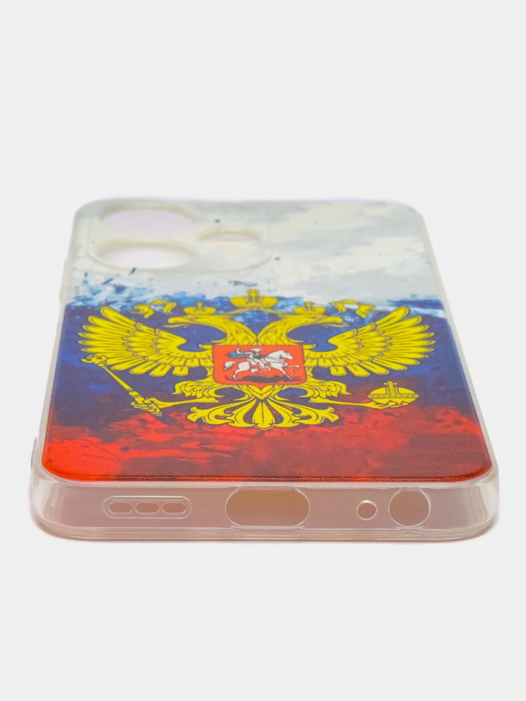 Синий чехол на Infinix Hot 30i (Инфиникс Хот 30и) с рисунком, прозрачный