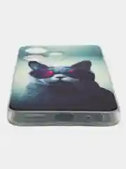 Синий меланж чехол на Infinix Hot 30i (Инфиникс Хот 30и) с рисунком, прозрачный