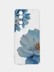 Лазурный силиконовый чехол на Honor 90 (Хонор 90), прозрачный, с рисунком
