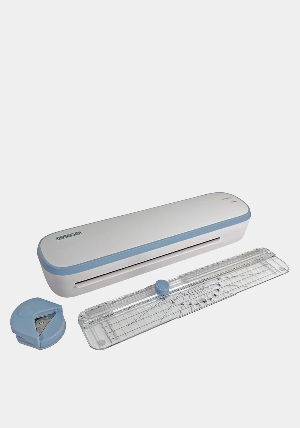 Ламинатор бумаги Office Kit L2307B (обрезчик углов + резак-линейка), формат А4, голубой