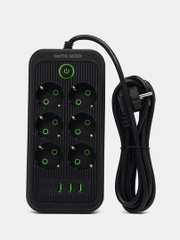 Сетевой фильтр- удлинитель с 6 розетками, 3 USB портами и 1 Type-C