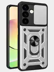 Черный чехол противоударный armors для Samsung S24 Plus / Самсунг S24 Плюс с защитой камеры