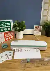 Ламинатор бумаги Office Kit L2307G (обрезчик углов + резак-линейка), формат А4, зеленый