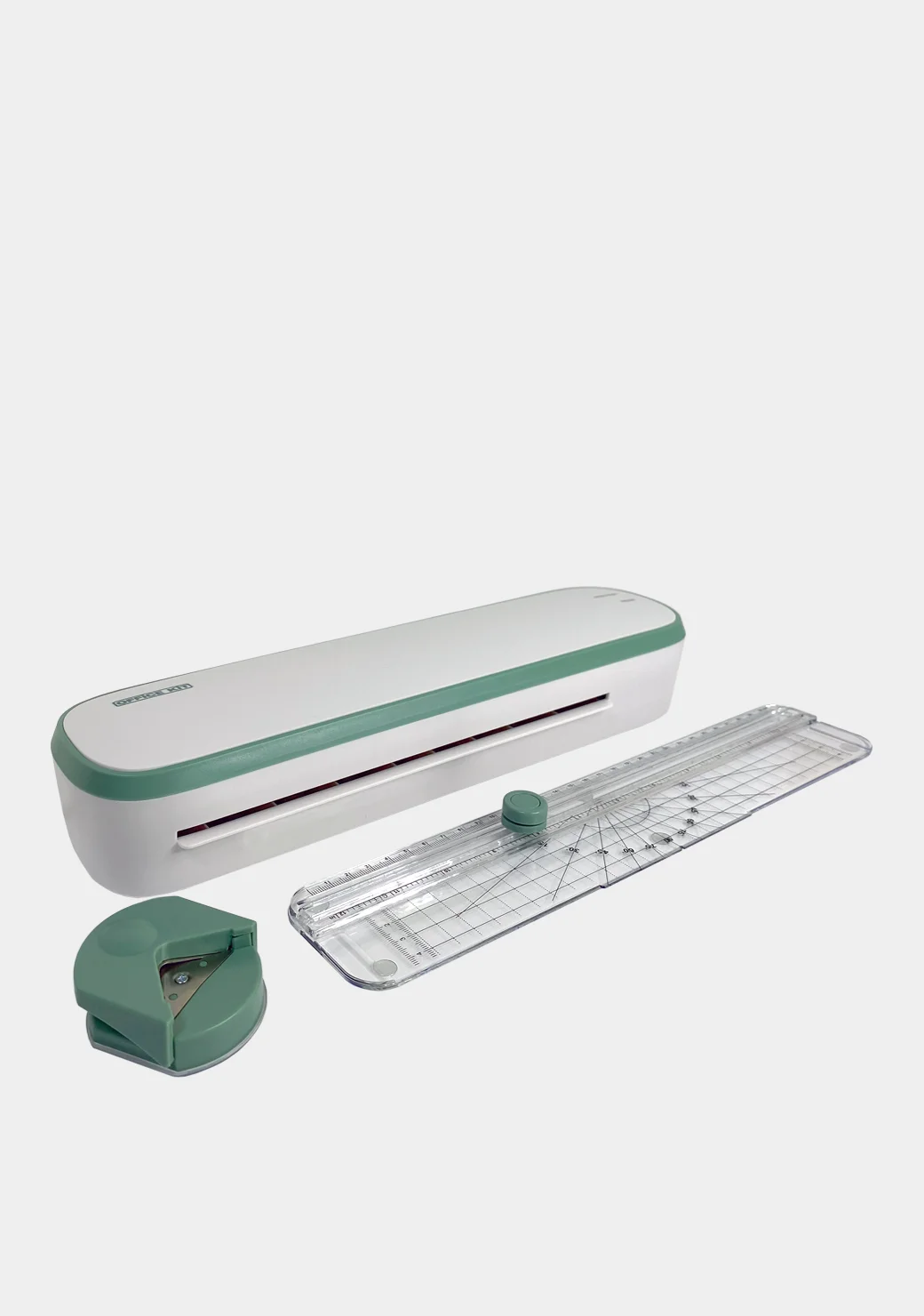 Ламинатор бумаги Office Kit L2307G (обрезчик углов + резак-линейка), формат А4, зеленый