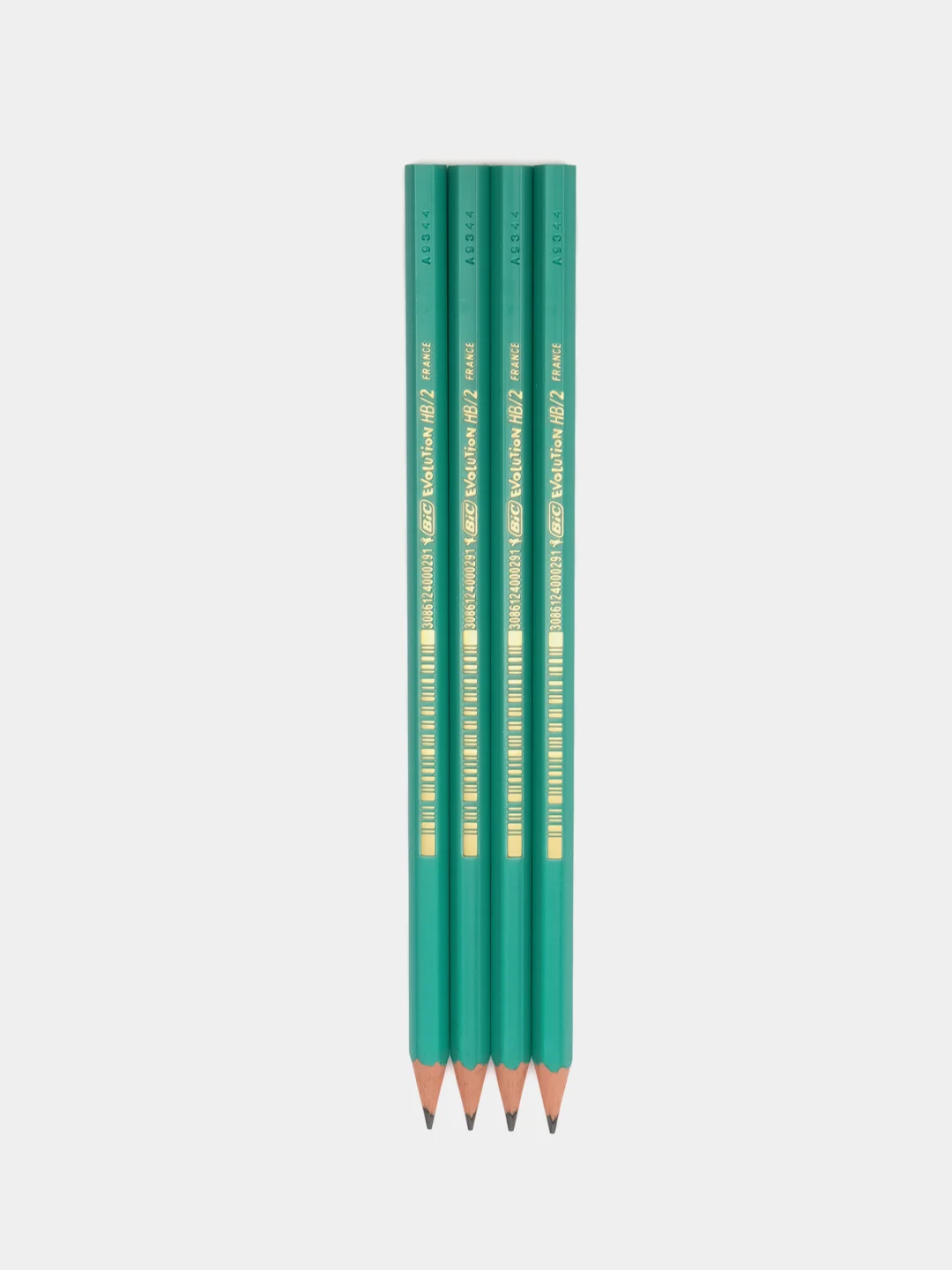 Черный карандаш HB/#2, 4шт, BIC original, без использования дерева