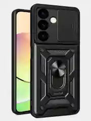 Черный чехол противоударный armors для Samsung S24 Plus / Самсунг S24 Плюс с защитой камеры