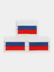 Термоаппликация Флаг России, набор 3шт, 3,5 х 2,5 см, цвет триколор