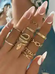 Золотой кольца женские набор