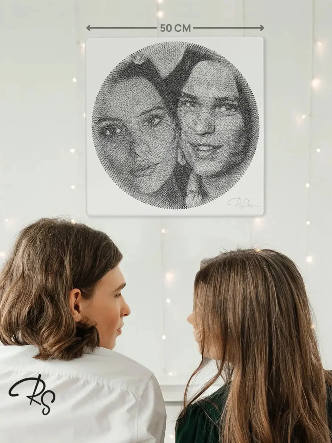 Картина нитью из фотографии RingString 50 см