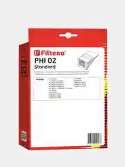 Мешки-пылесборники Filtero PHI 02 Standard, для пылесосов PHILIPS, 4 штуки + фильтр
