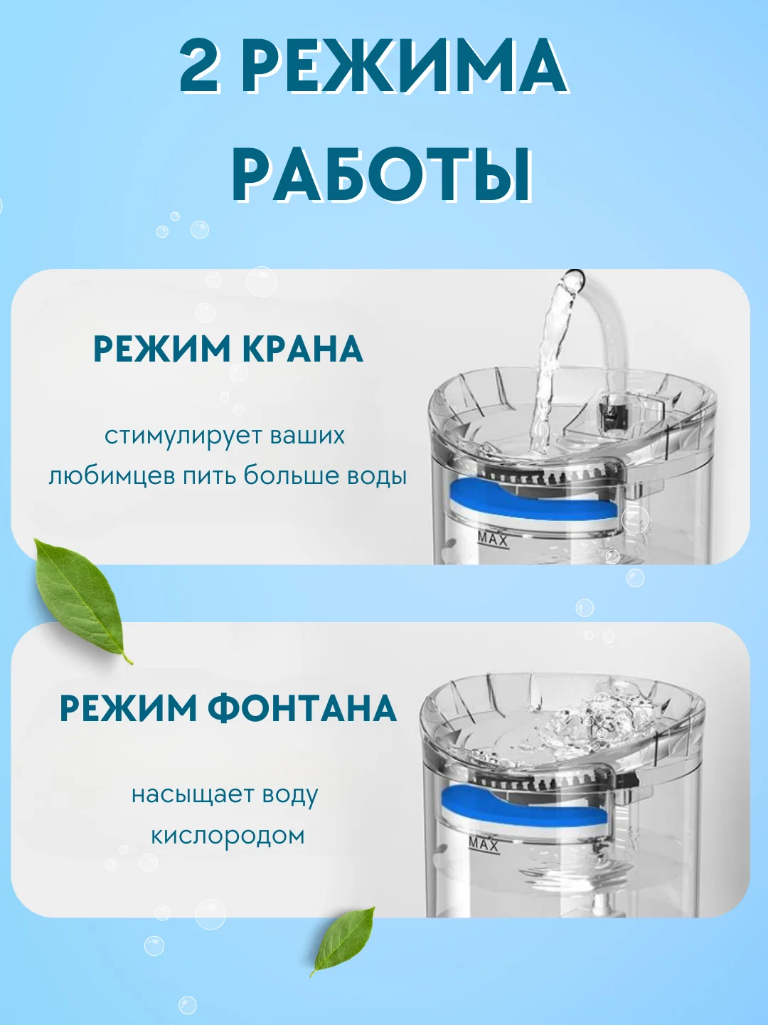 Поилка фонтан для кошек и собак автоматическая с датчиком движения / автопоилка
