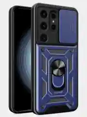 Темно-синий чехол противоударный armors для Samsung S24 Ultra / Самсунг S24 Ультра с защитой камеры