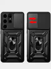 Темно-синий чехол противоударный armors для Samsung S24 Ultra / Самсунг S24 Ультра с защитой камеры