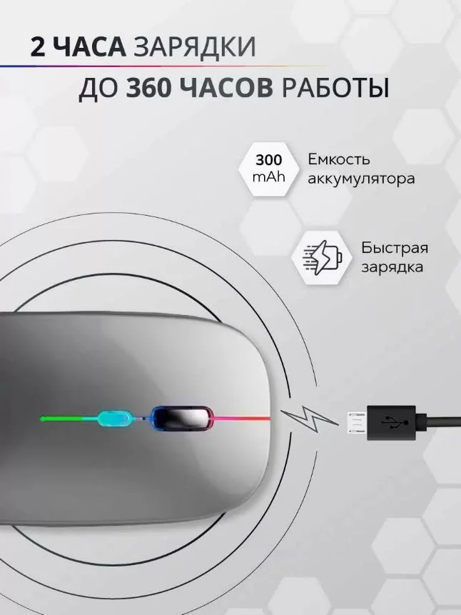 Серый беспроводная мышь Solmax SM90023 Gray