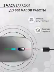 Серый беспроводная мышь Solmax SM90023 Gray
