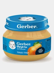 Пюре фруктовое детское Gerber Груша, с 4 месяцев, 71 г