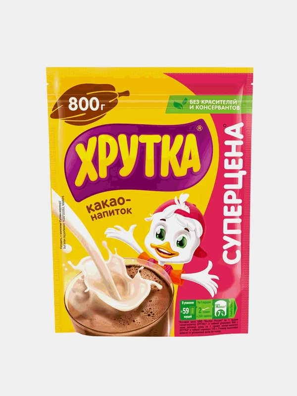 Какао-напиток быстрорастворимый Хрутка, 800 г
