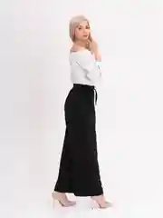Черный брюки женские палаццо на резинке