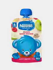 Пюре детское Nestle Яблоко, банан, малина, с 6 месяцев, 8 штук по 90 г