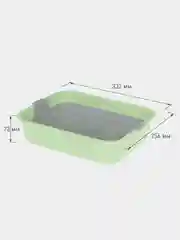 Бежевый лоток для кошек с сеткой 332х256х72 мм
