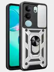 Серебряный чехол противоударный для Vivo V29 5G и V29 Pro / Виво В29 5G и В29 Про с защитой камеры