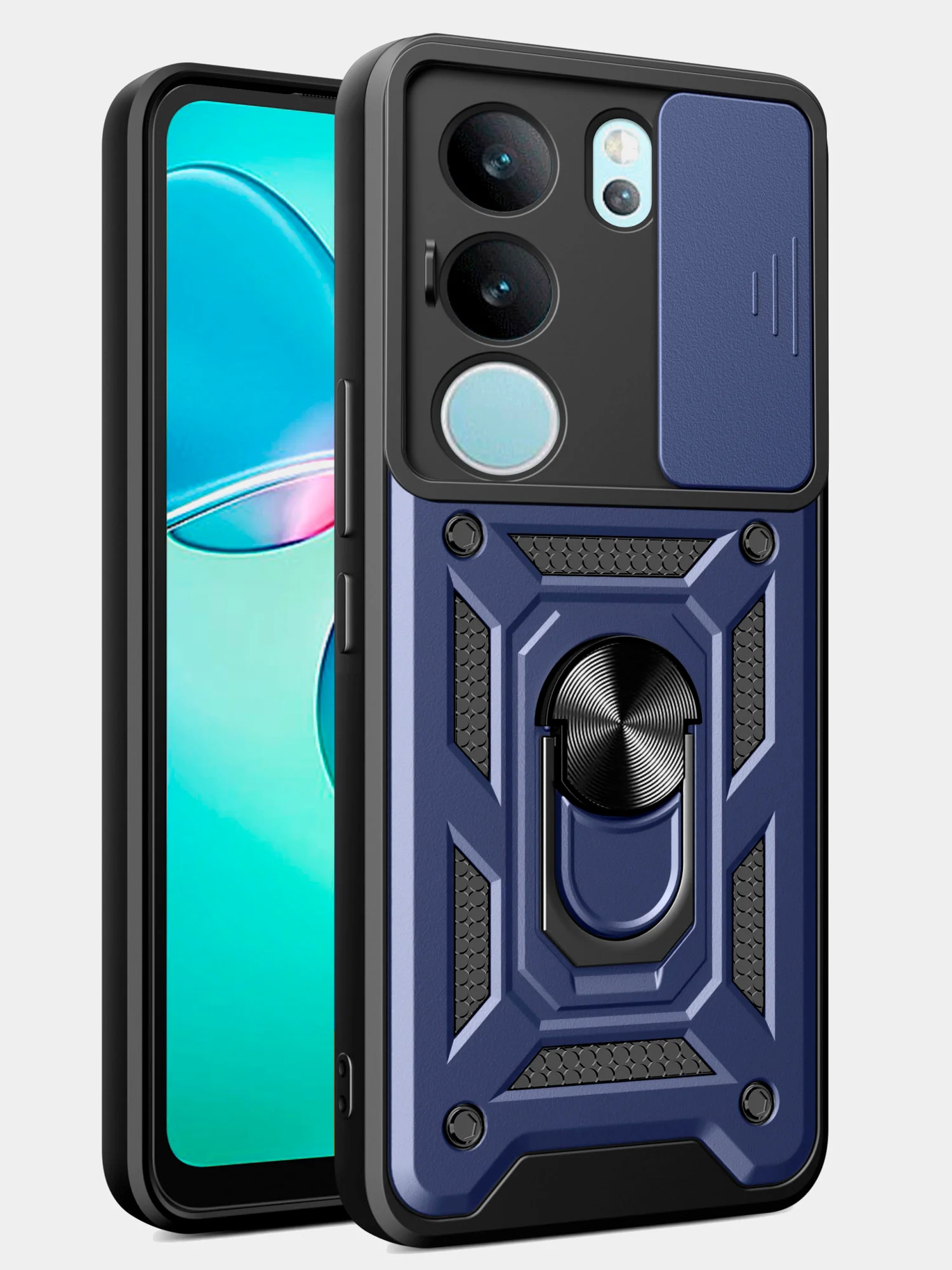 Серебряный чехол противоударный для Vivo V29 5G и V29 Pro / Виво В29 5G и В29 Про с защитой камеры