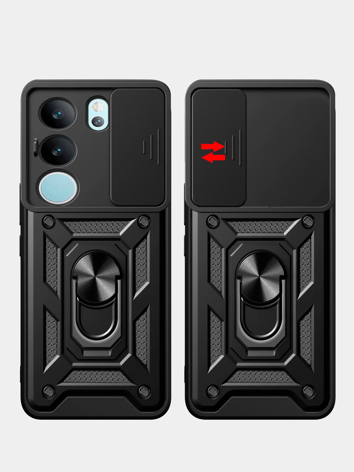 Серебряный чехол противоударный для Vivo V29 5G и V29 Pro / Виво В29 5G и В29 Про с защитой камеры