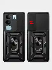 Серебряный чехол противоударный для Vivo V29 5G и V29 Pro / Виво В29 5G и В29 Про с защитой камеры