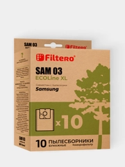 Мешки-пылесборники Filtero SAM 03 ECOLine XL для пылесосов, бумажные, 10 штук + фильтр
