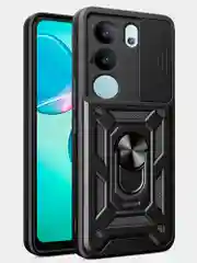 Черный чехол противоударный для Vivo V29 5G и V29 Pro / Виво В29 5G и В29 Про с защитой камеры