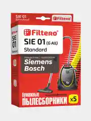 Мешки-пылесборники Filtero SIE 01 Standard для пылесосов, бумажные, 5 штук + фильтр