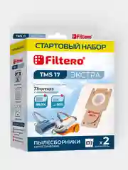 Мешки-пылесборники Filtero TMS 17 Экстра СТАРТОВЫЙ НАБОР, синтетические 2 штуки +держатель