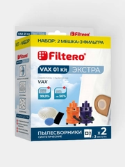 Набор Filtero VAX 01 Kit Экстра для пылесосов VAX, мешки-пылесборники 2 штуки + 3 фильтра