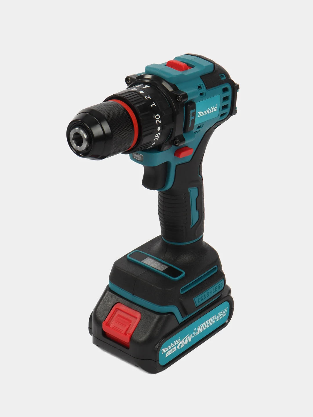 Синий шуруповерт-дрель Makita 24V, с железным патроном