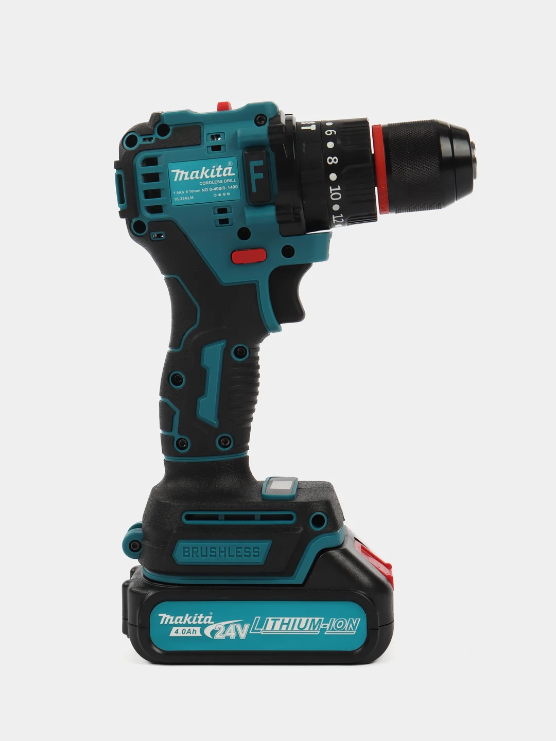 Синий шуруповерт-дрель Makita 24V, с железным патроном