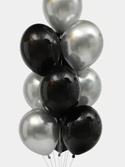 Воздушные шары, набор "BlackSilver", 20 шт